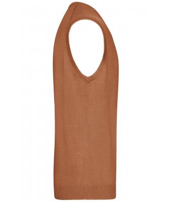Heren Men's V-Neck Pullunder Kameel 8058