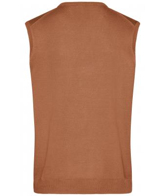 Heren Men's V-Neck Pullunder Kameel 8058