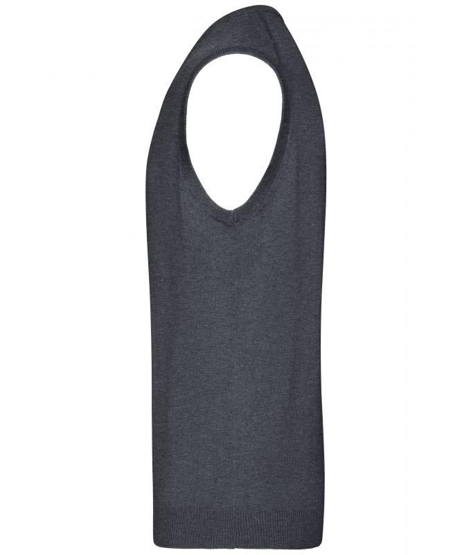 Herren Men's V-Neck Pullunder Anthracite-melange 8058