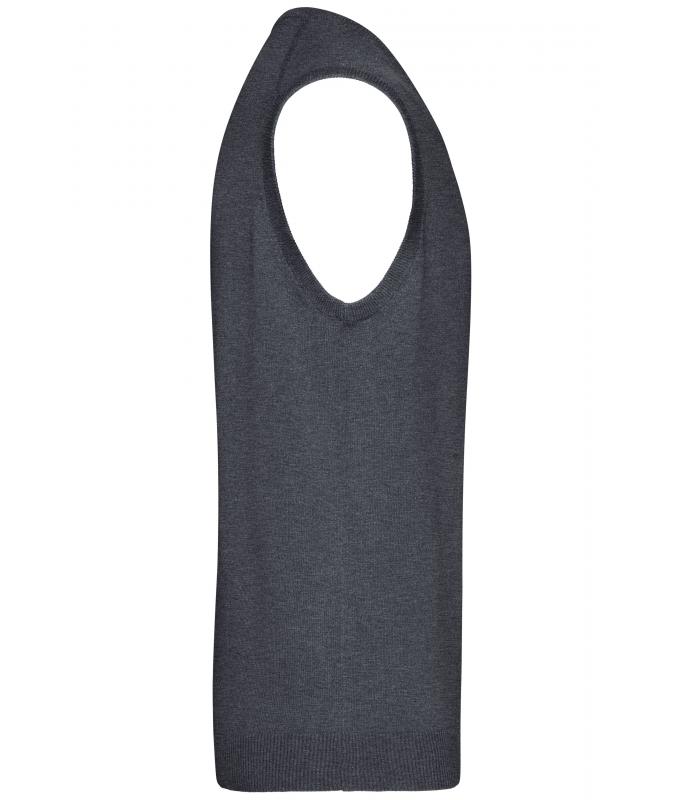 Herren Men's V-Neck Pullunder Anthracite-melange 8058