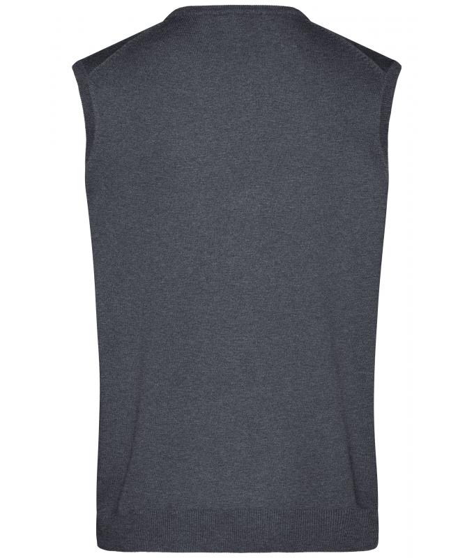 Herren Men's V-Neck Pullunder Anthracite-melange 8058