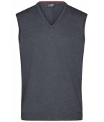 Herren Men's V-Neck Pullunder Anthracite-melange 8058