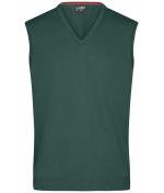 Herren Men's V-Neck Pullunder Forest-green 8058