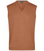 Herren Men's V-Neck Pullunder Camel 8058