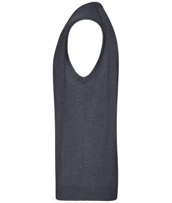 Heren Men's V-Neck Pullunder Antraciet-melange 8058