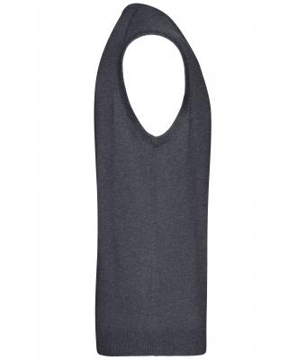 Heren Men's V-Neck Pullunder Antraciet-melange 8058