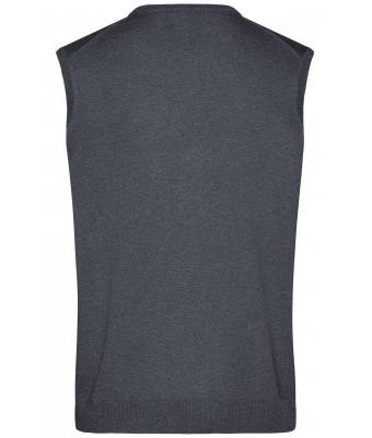 Heren Men's V-Neck Pullunder Antraciet-melange 8058