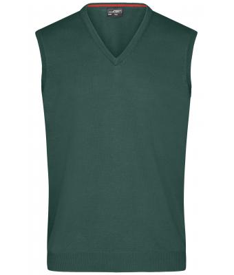 Heren Men's V-Neck Pullunder Bosgroen 8058