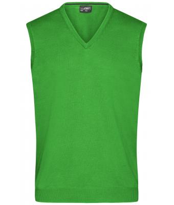 Herren Men's V-Neck Pullunder Green 8058