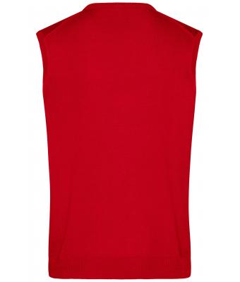 Men Men's V-Neck Pullunder Red 8058