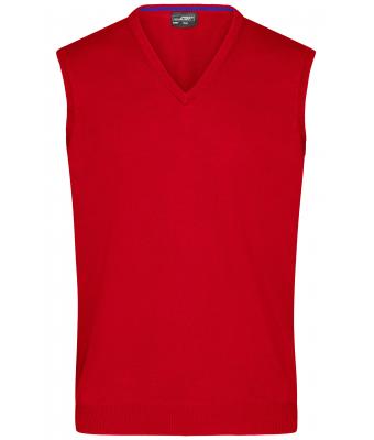 Heren Men's V-Neck Pullunder Rood 8058