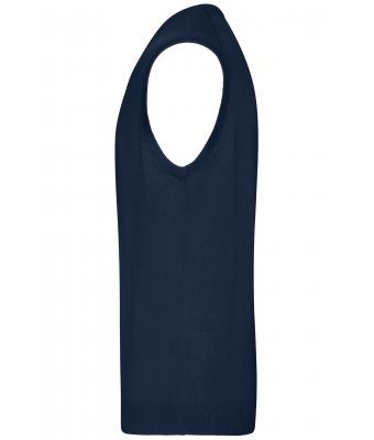 Homme Pull sans manches col V homme Marine 8058