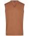 Homme Pull sans manches col V homme Chameau 8058