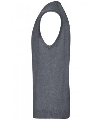 Homme Pull sans manches col V homme Gris-chiné 8058