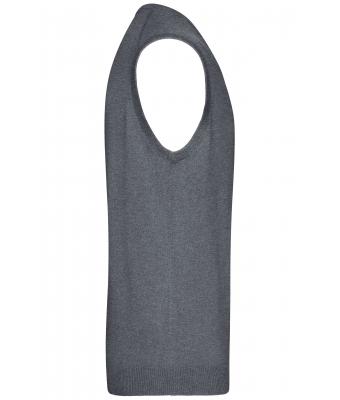Homme Pull sans manches col V homme Gris-chiné 8058