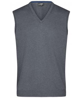 Homme Pull sans manches col V homme Gris-chiné 8058