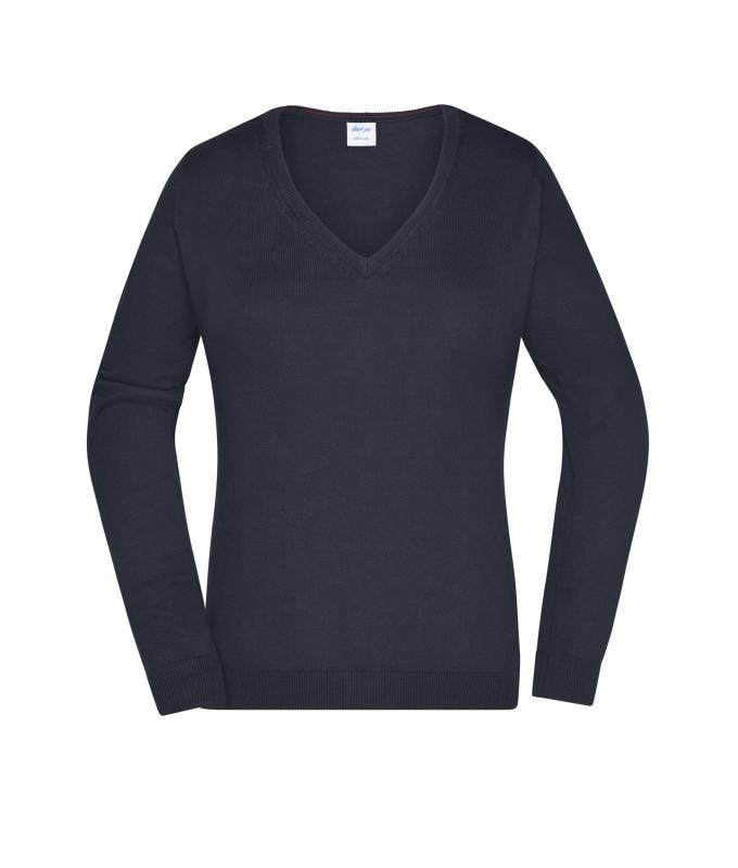 Ladies Ladies' V-Neck Pullover Black 8059