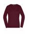 Ladies Ladies' V-Neck Pullover Bordeaux 8059