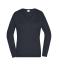 Damen Ladies' V-Neck Pullover Black 8059