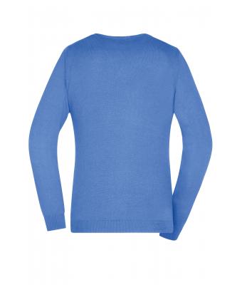 Damen Ladies' V-Neck Pullover Glacier-blue 8059