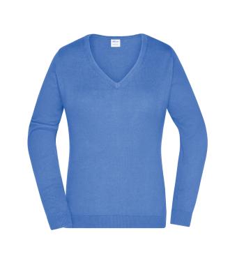 Dames Ladies' V-Neck Pullover Gletsjer blauw 8059