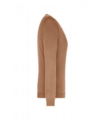 Dames Ladies' V-Neck Pullover Kameel 8059