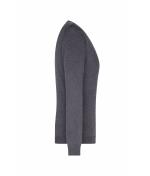 Damen Ladies' V-Neck Pullover Anthracite-melange 8059