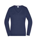 Damen Ladies' V-Neck Pullover Navy 8059