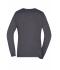 Dames Ladies' V-Neck Pullover Antraciet-melange 8059