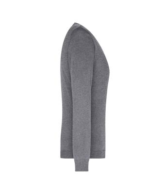 Dames Ladies' V-Neck Pullover Heather-grijs 8059