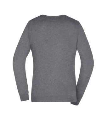 Dames Ladies' V-Neck Pullover Heather-grijs 8059