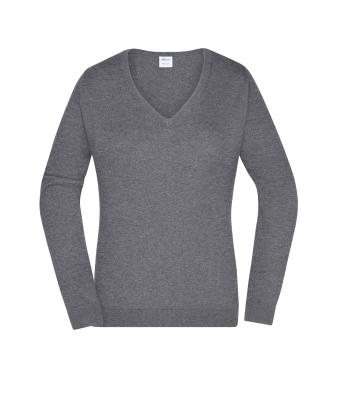 Dames Ladies' V-Neck Pullover Heather-grijs 8059