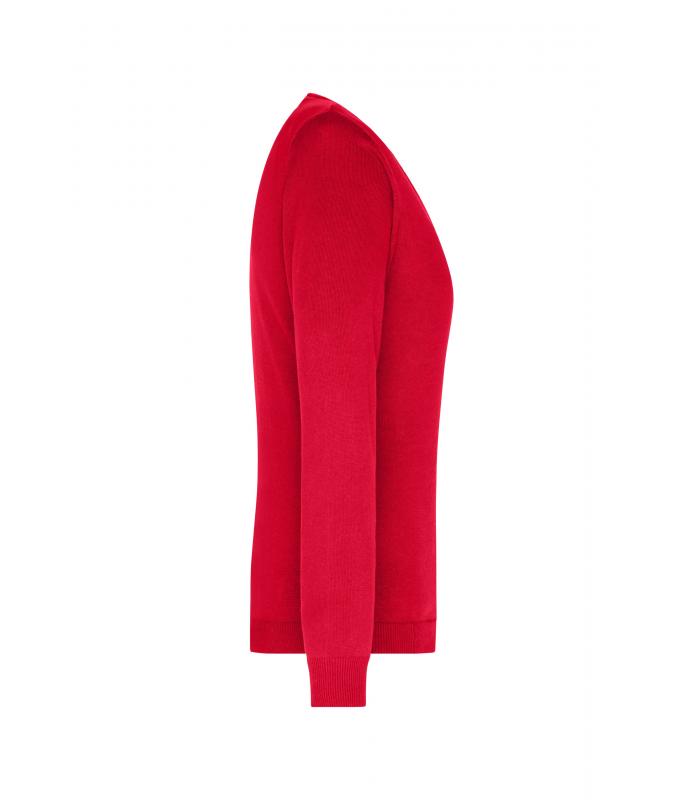 Ladies Ladies' V-Neck Pullover Red 8059
