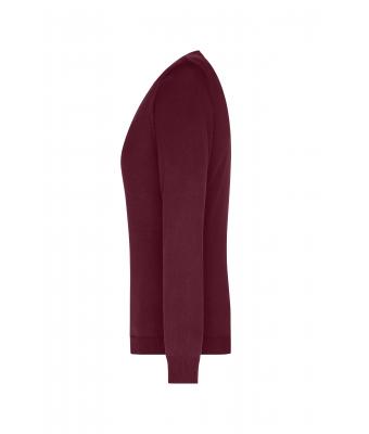 Damen Ladies' V-Neck Pullover Bordeaux 8059