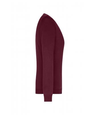 Damen Ladies' V-Neck Pullover Bordeaux 8059