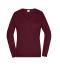 Damen Ladies' V-Neck Pullover Bordeaux 8059