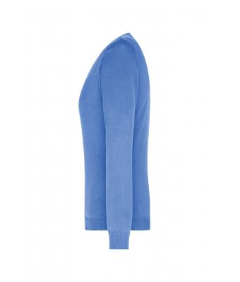 Femme Pull col V femme Bleu-glacier 8059