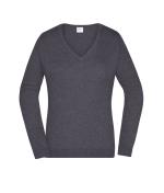 Femme Pull col V femme Anthracite-mélange 8059