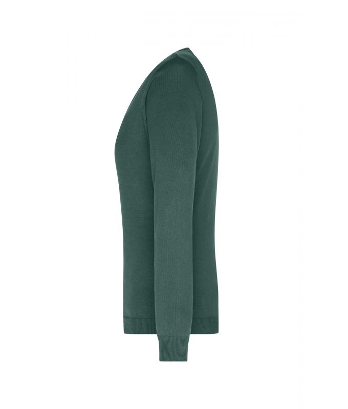 Femme Pull col V femme Vert-forêt 8059