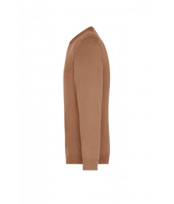 Heren Men's V-Neck Pullover Kameel 8060