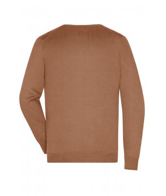 Heren Men's V-Neck Pullover Kameel 8060