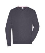 Men Men's V-Neck Pullover Anthracite-melange 8060