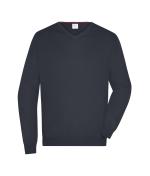 Men Men's V-Neck Pullover Black 8060
