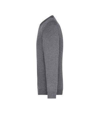 Men Men's V-Neck Pullover Grey-heather 8060