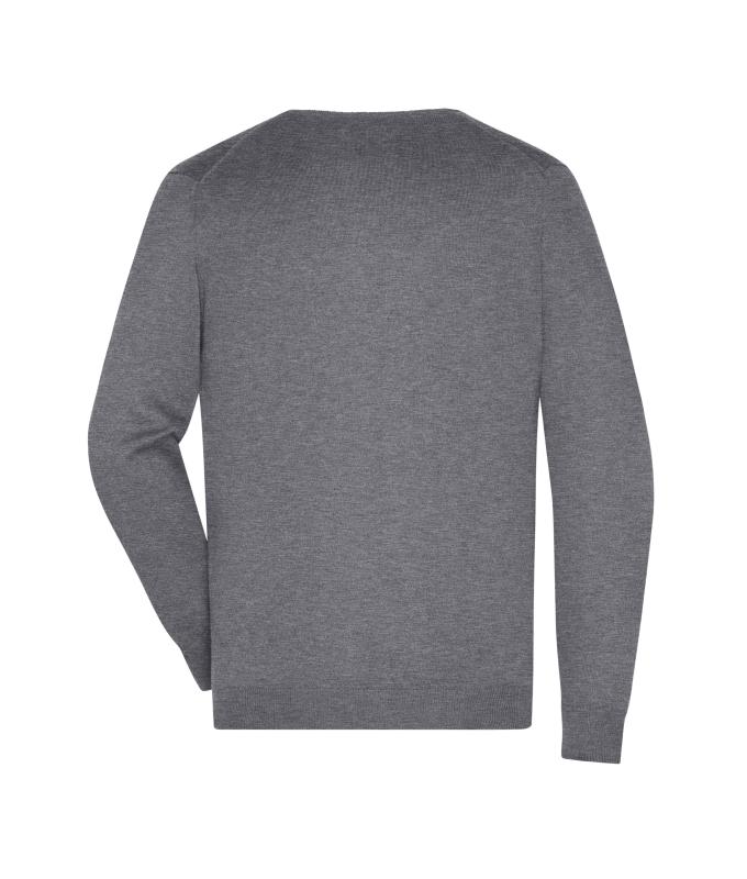 Men Men's V-Neck Pullover Grey-heather 8060