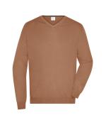 Men Men's V-Neck Pullover Camel 8060