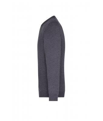 Heren Men's V-Neck Pullover Antraciet-melange 8060