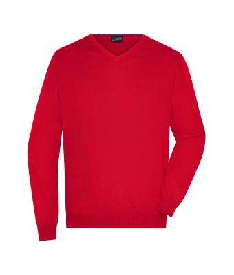 Men Men's V-Neck Pullover Red 8060