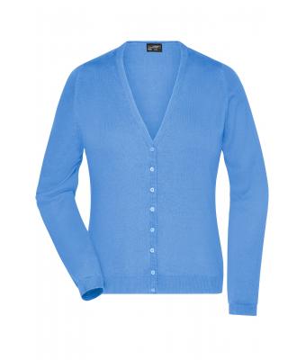 Damen Ladies' V-Neck Cardigan Glacier-blue 8061