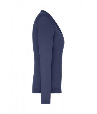 Dames Ladies' V-Neck Cardigan Navy 8061